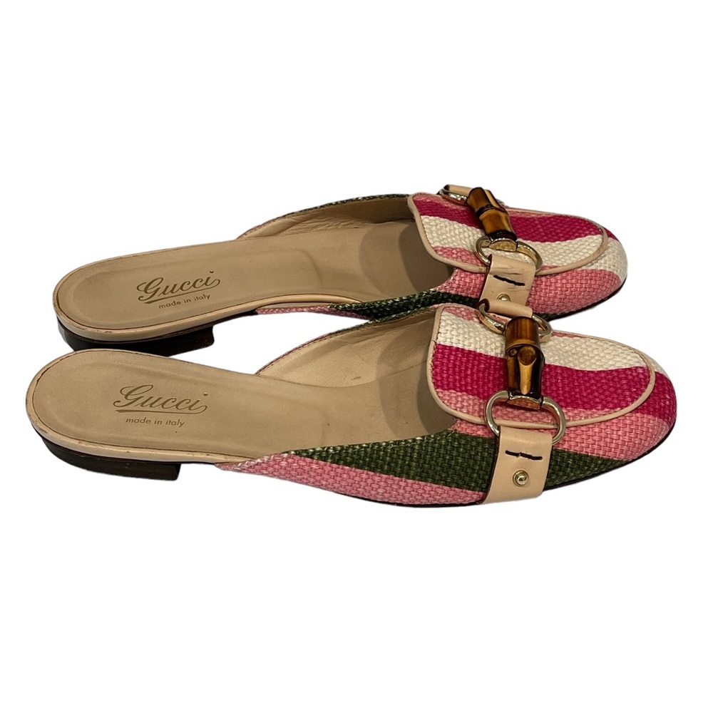 Gucci Bamboo Bitt Slipper Mules - Picture 3 of 11